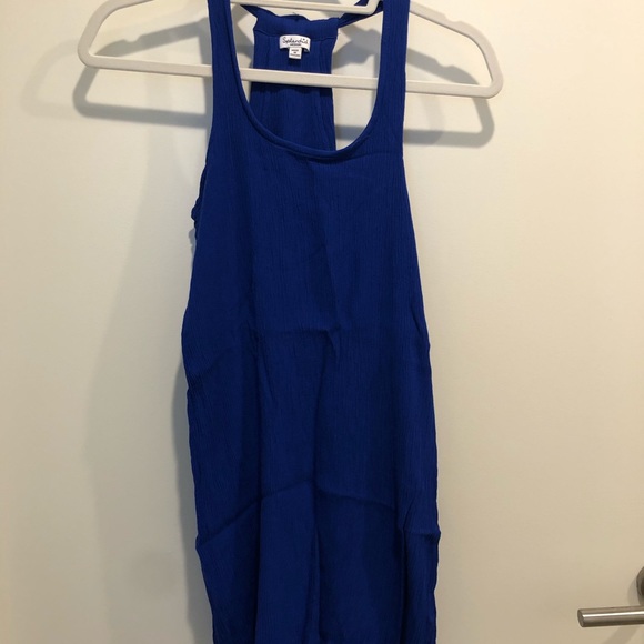 Splendid Dresses Splendid Crinkle Gauze Tank Dress In Cobalt Blue Poshmark